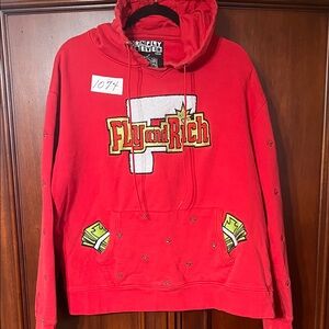Born Fly Forever Fly and Rich Hoodie Size 2X